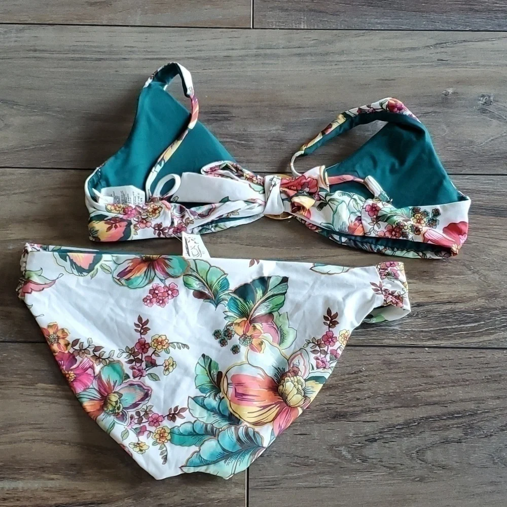 NEW Becca Womens Emma Top+Bottom Swim Bikini sz M